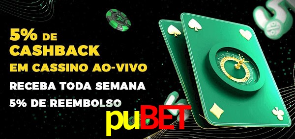 Promoções do cassino ao Vivo pubet